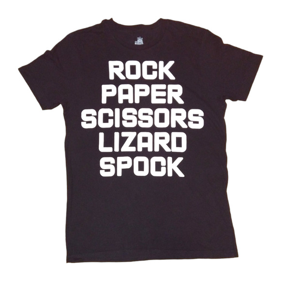 Ripple Junction Big Bang Theory "Rock Paper Scissors Lizard Spock" shirt size M - Picture 1 of 2